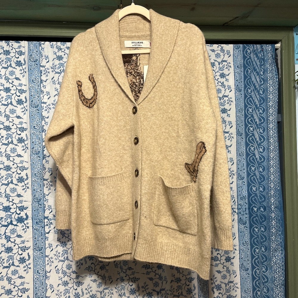 Idyllwind retro horse cardigan NWT